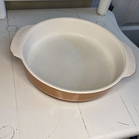 Anchor Hocking #450 peach Fire King 8 inch ovenware - Picture 3 of 6